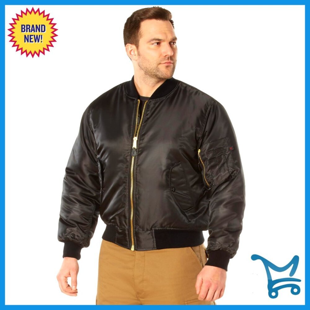 Men's MA-1 Bomber Flight Jacket Windbreaker Cold Weather Coat